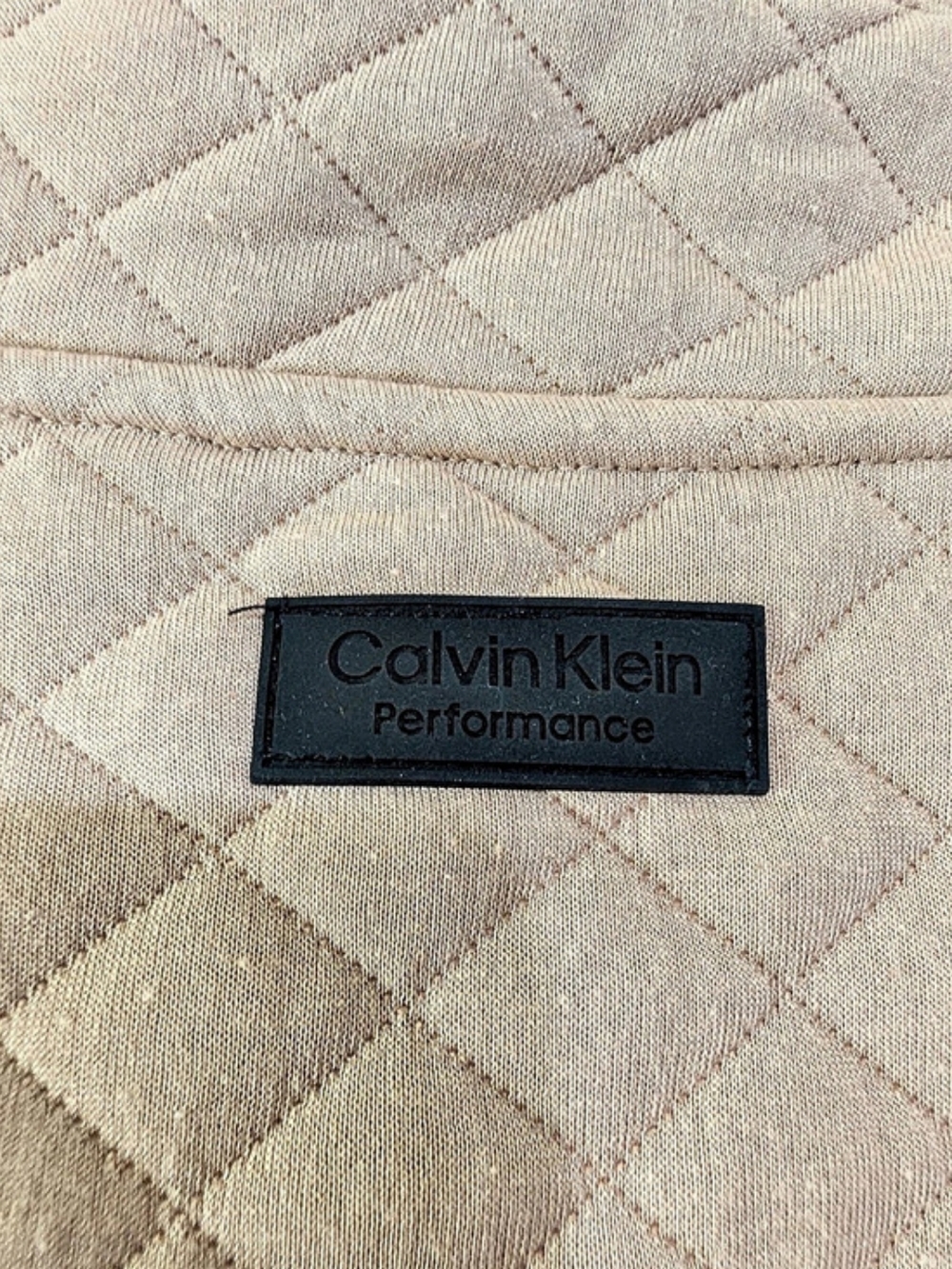 Calvin Klein Quilted Quarter-Zip Pullover in Pink XL Like New - Picture 9 of 9